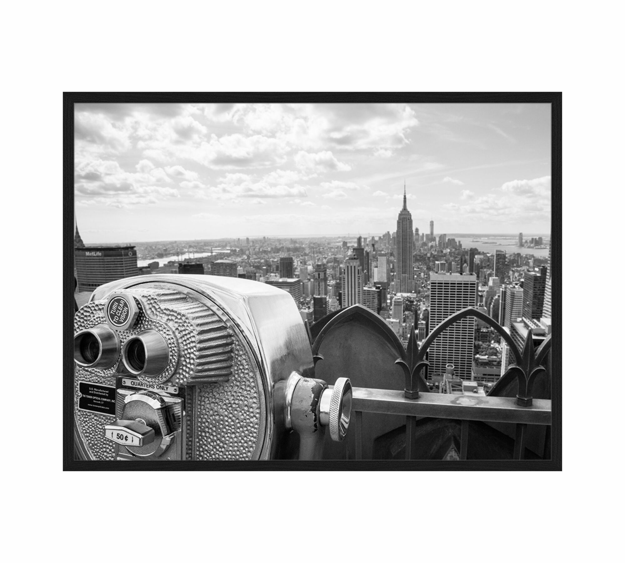 Midtown Manhattan View Kunstdruck mit Rahmen 0