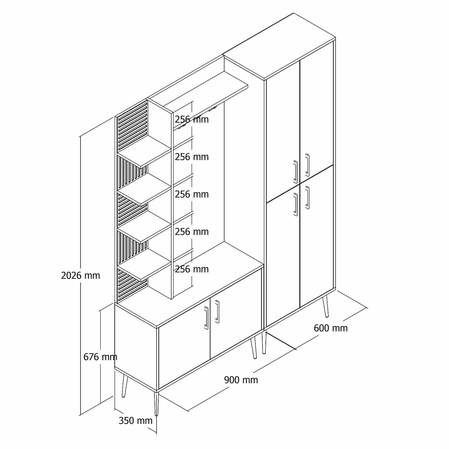 Extend Wardrobe White Golden Details 150cm x 200cm 6