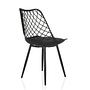 Begio S Shell chair with seat cushion Black 5