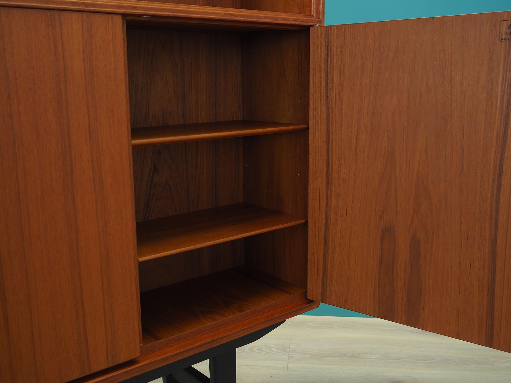 Vintage bookshelf Teak brown 1960s 13