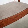 Vintage Stuhl Holz Textil Grau 1960er Jahre 12
