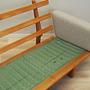 Vintage Sofa Eschenholz Textil Grau 1960er Jahre 14