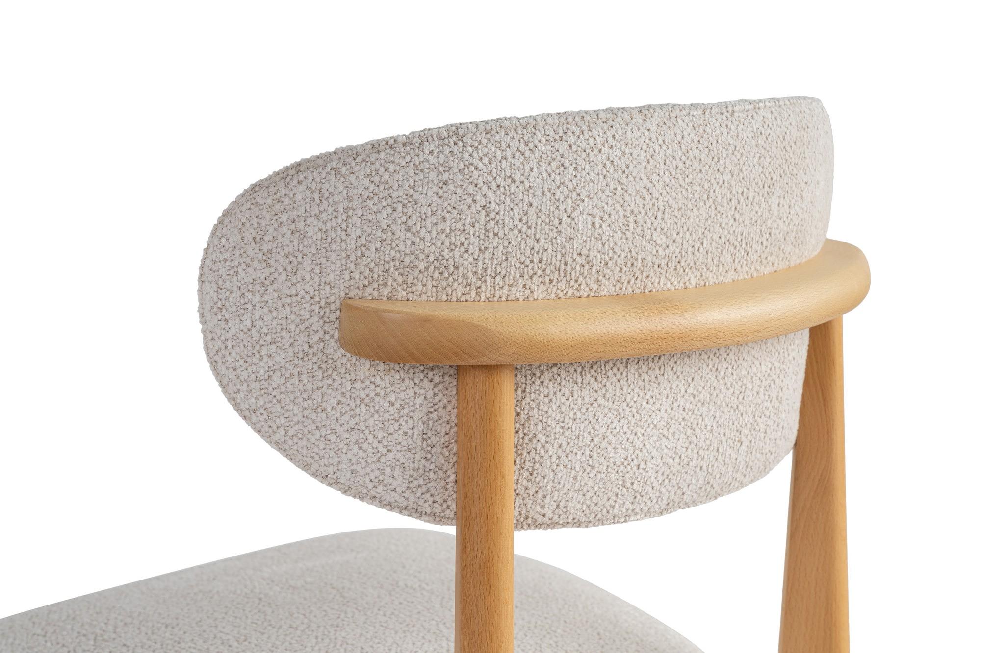 2x Lionte Dining chair Wood veneer White 4