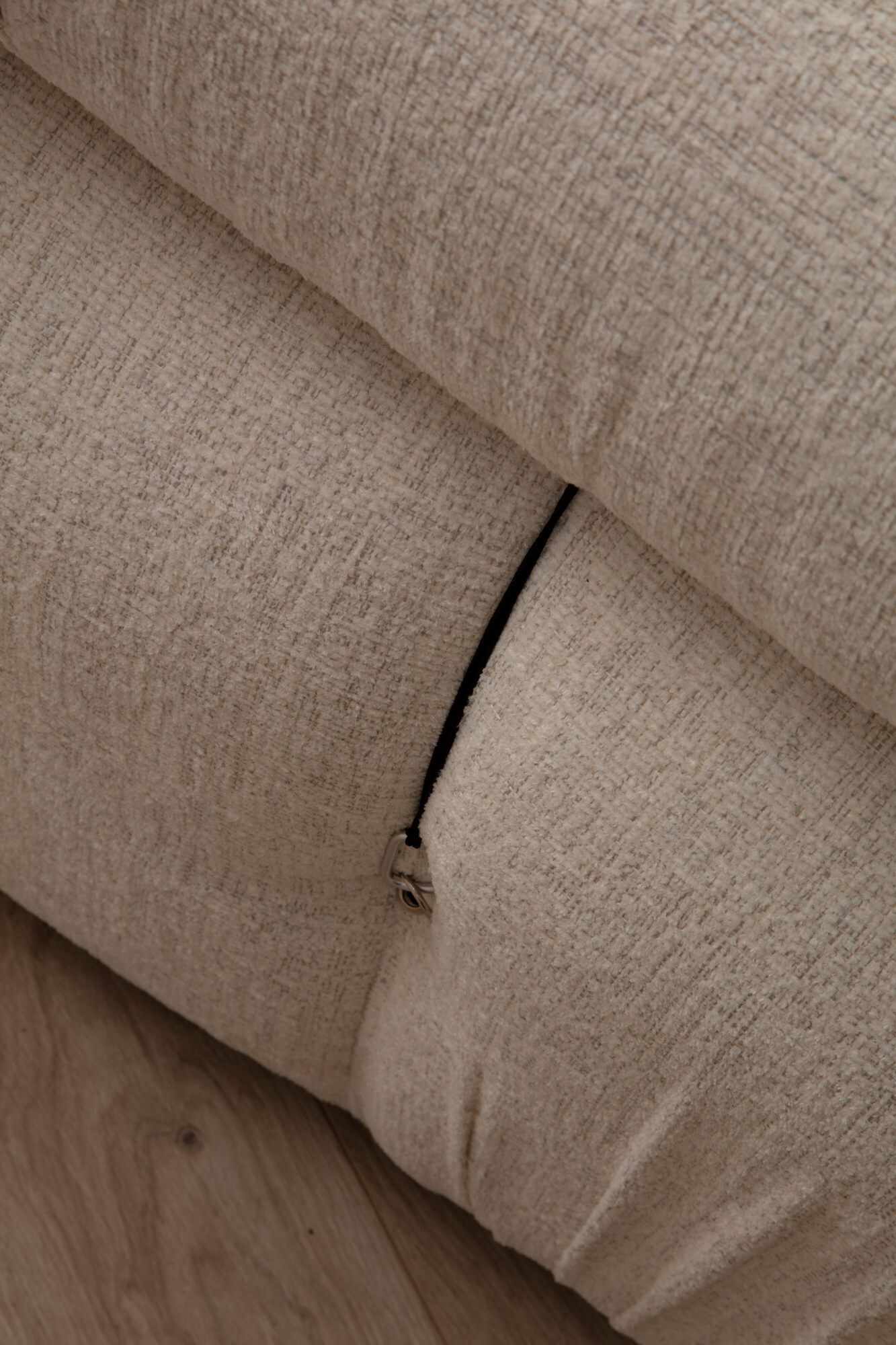 Ecksofa Bouclé Creme 4