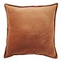 COTTON VELVET Dekokissen Baumwolle Hellbraun 45 x 45 cm 1