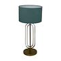 Runder Lampenschirm Baumwolle Blau 2
