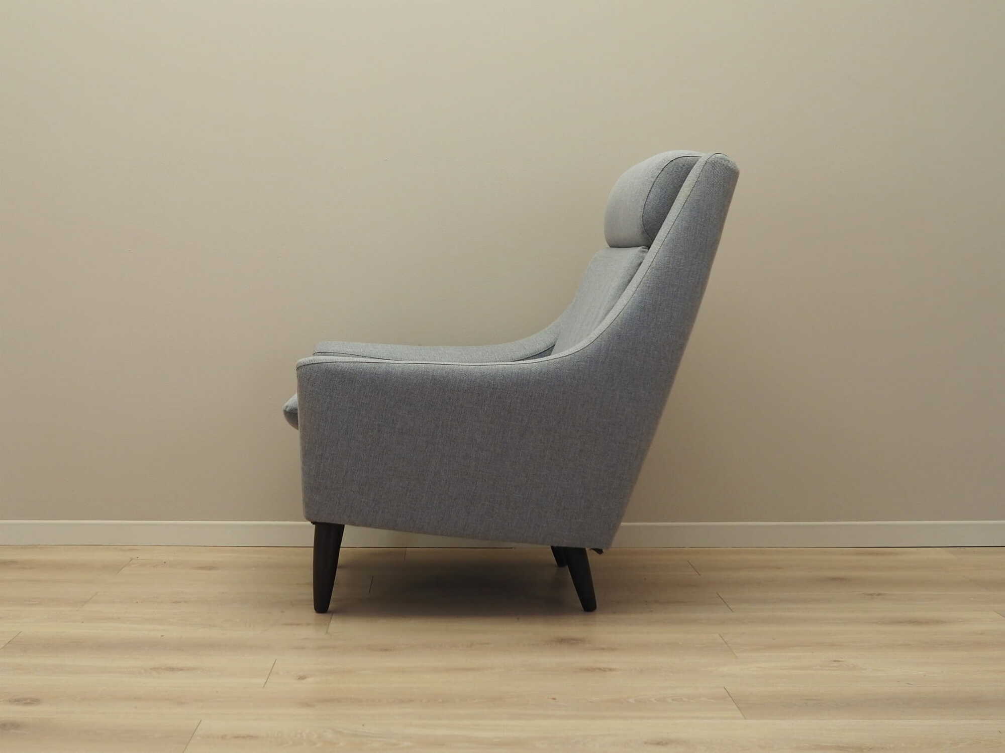 Armchair Textile Wood Grey 1970s 3