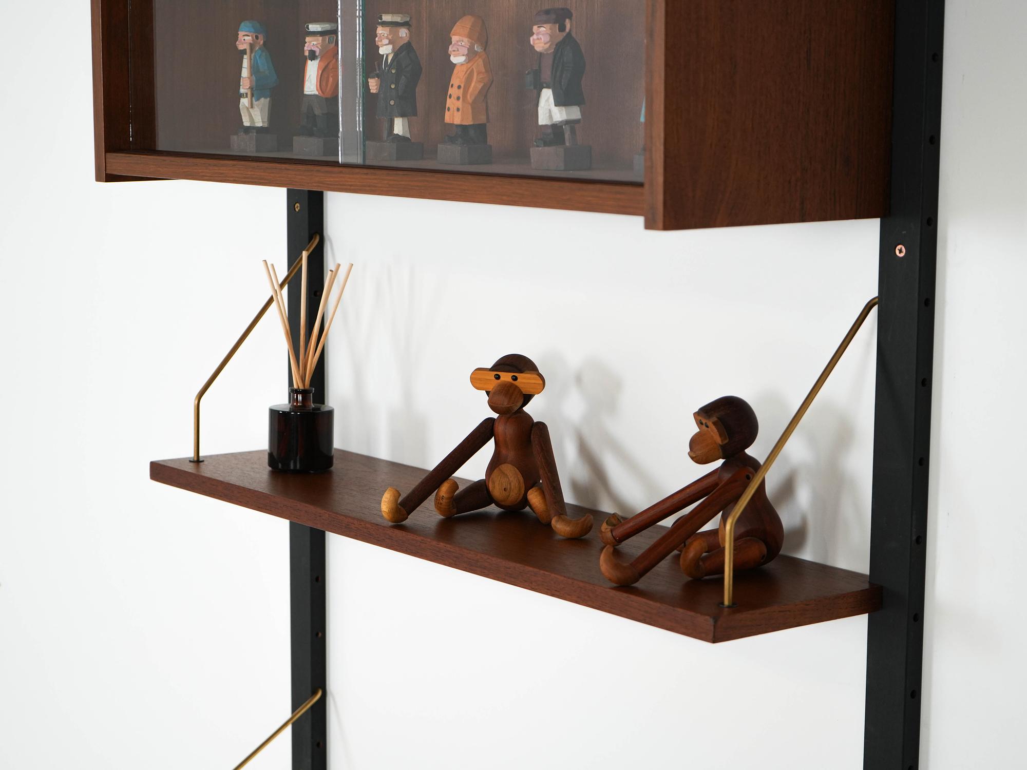 Teak-Wandmöbel PS System Braun 1960er Jahre 5