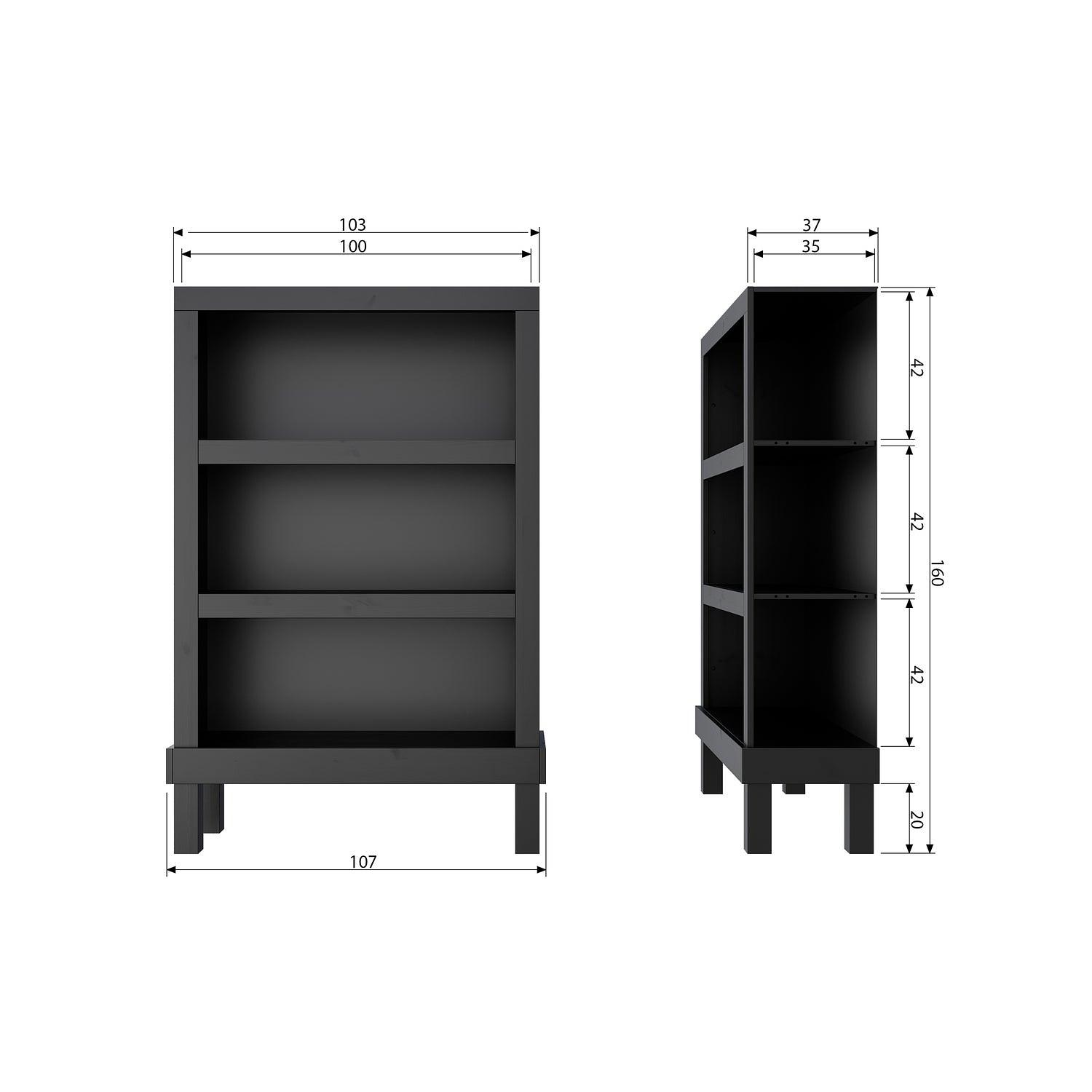 Bonk Cabinet Wood Black 8