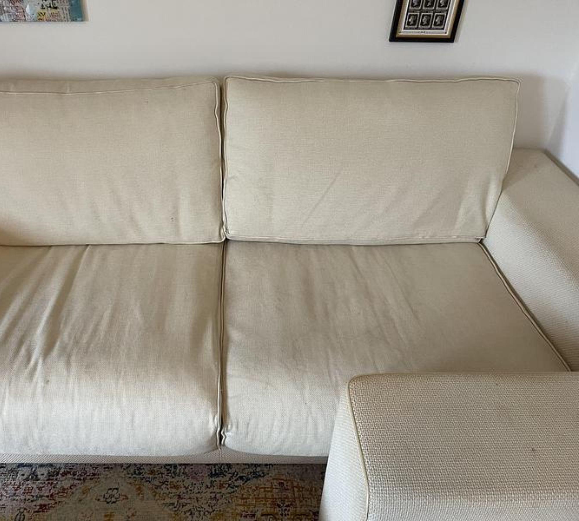 2x Sofa 2-Sitzer Creme 1