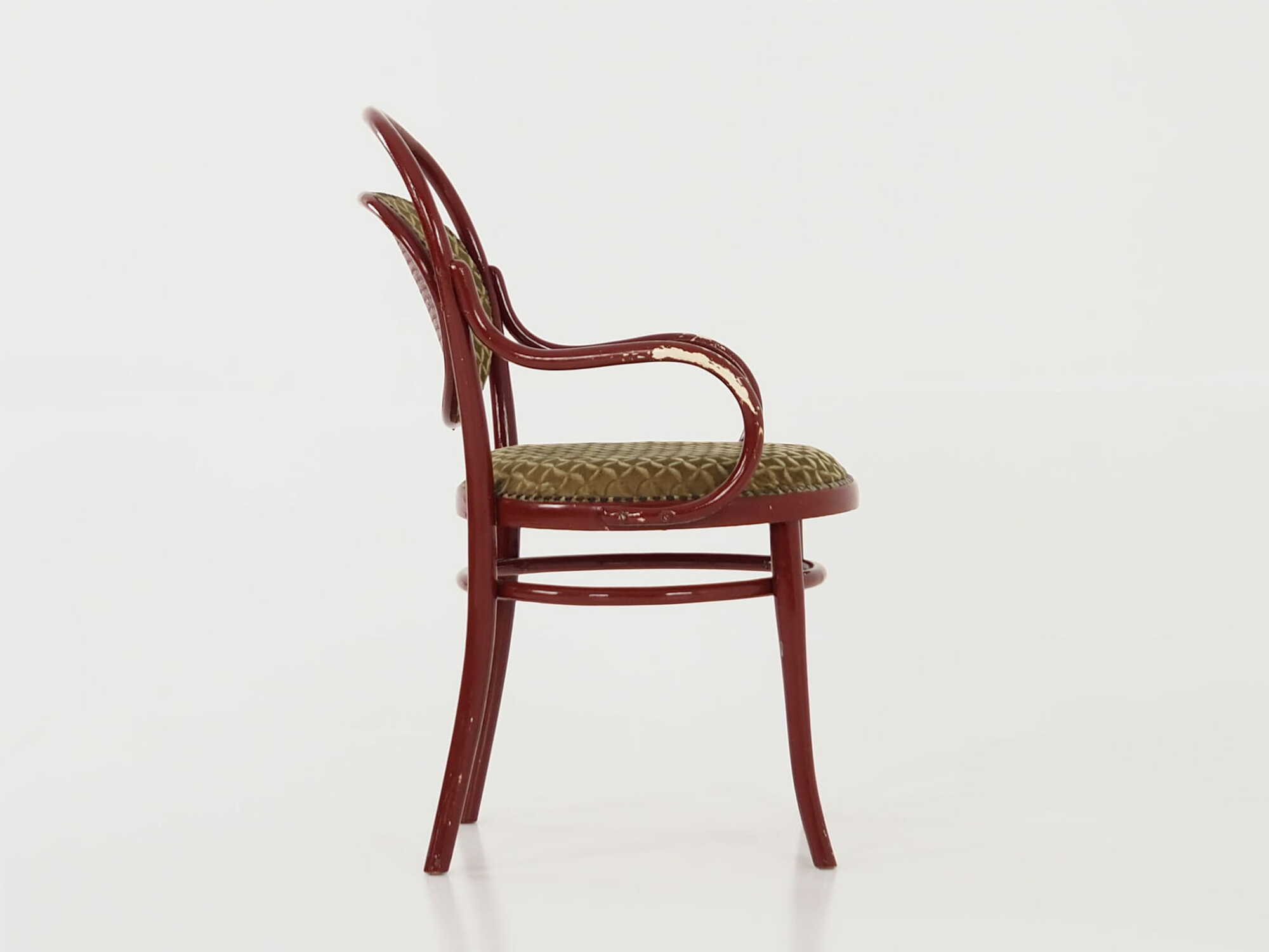 Vintage chair beech wood textile green 7