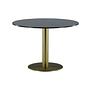 Estelle Dining Table Grey Marble Brass Ø106cm 3