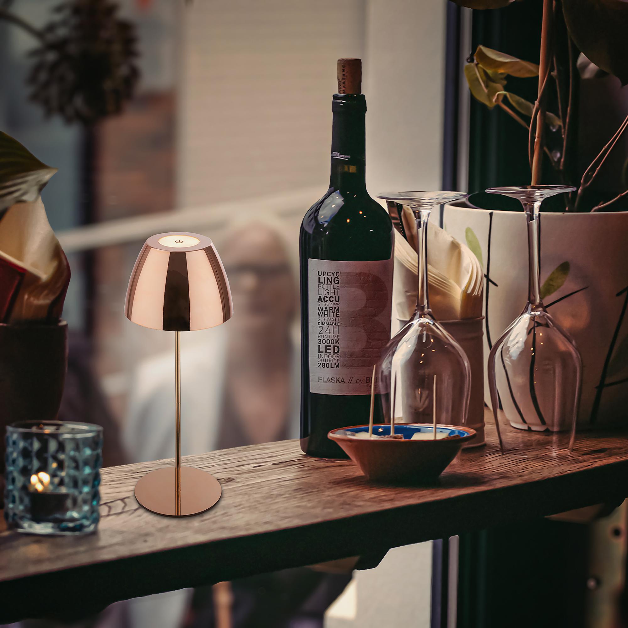 Serina LED Rechargeable Table Lamp Copper 3