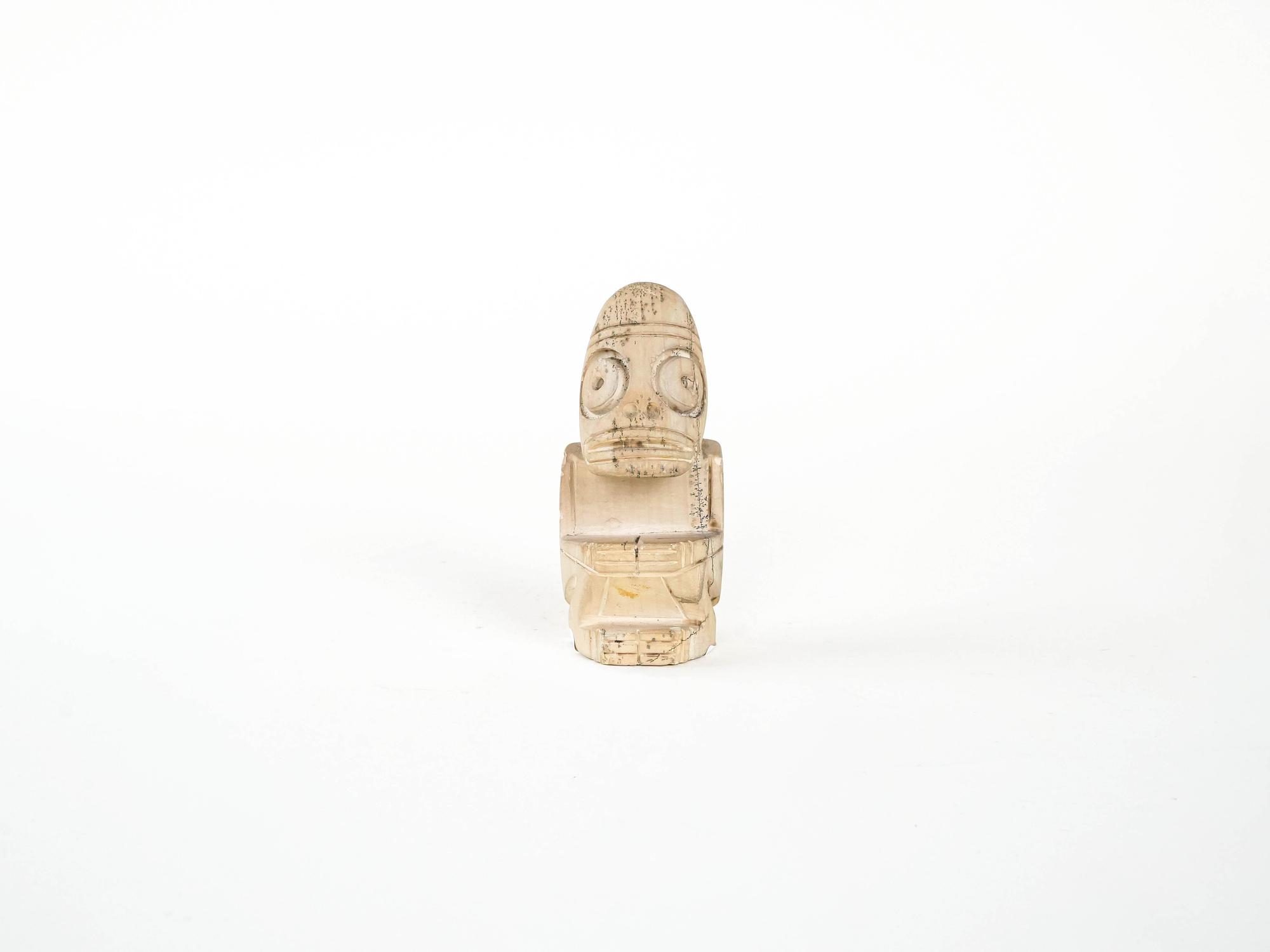 Decorative Figure Tribal Style Beige 1960s 2