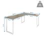 Workspace Basic I  Eckschreibtisch Holz Grau 4