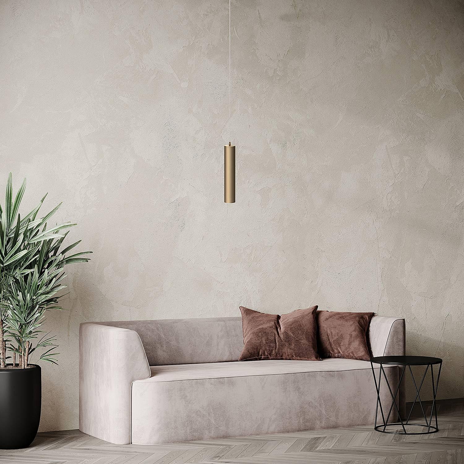 Focus Pendelleuchte Aluminium Gold 1-flammig 0