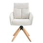 LOVIK Armchair Set of 2 Cream White 1