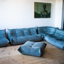 Togo Lounge Set 5-pc. Velvet Azure Blue 0