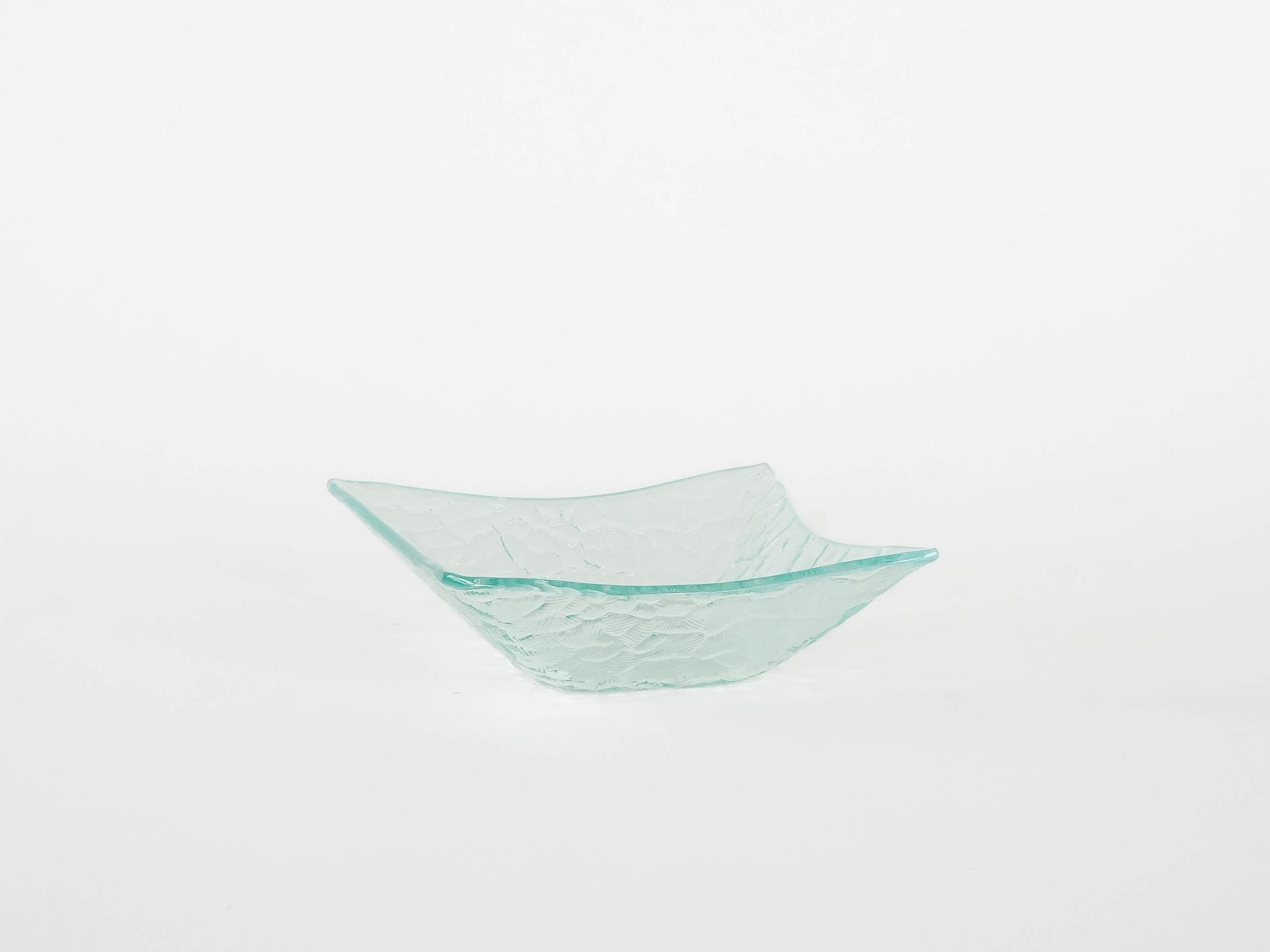 Glass bowl Green Transparent 1970s 2