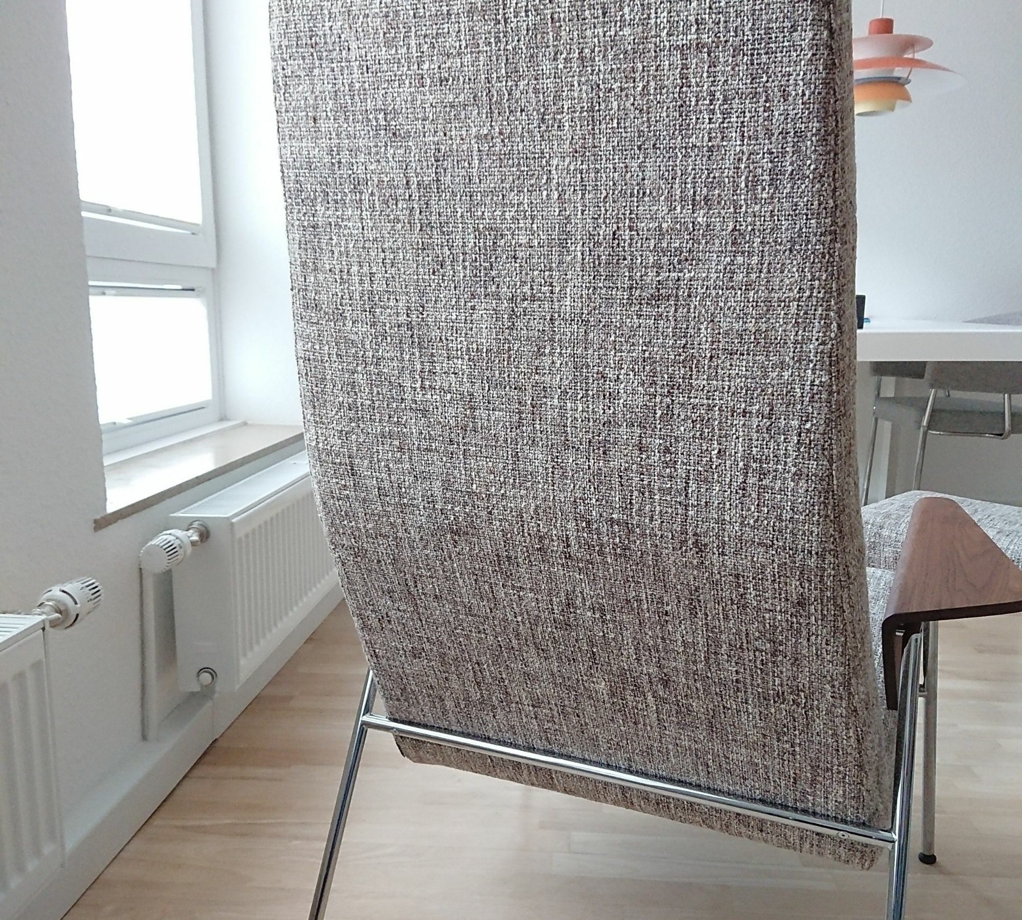 Votteler 368 Sessel inkl. Hocker Textil Metall Holz Grau 3