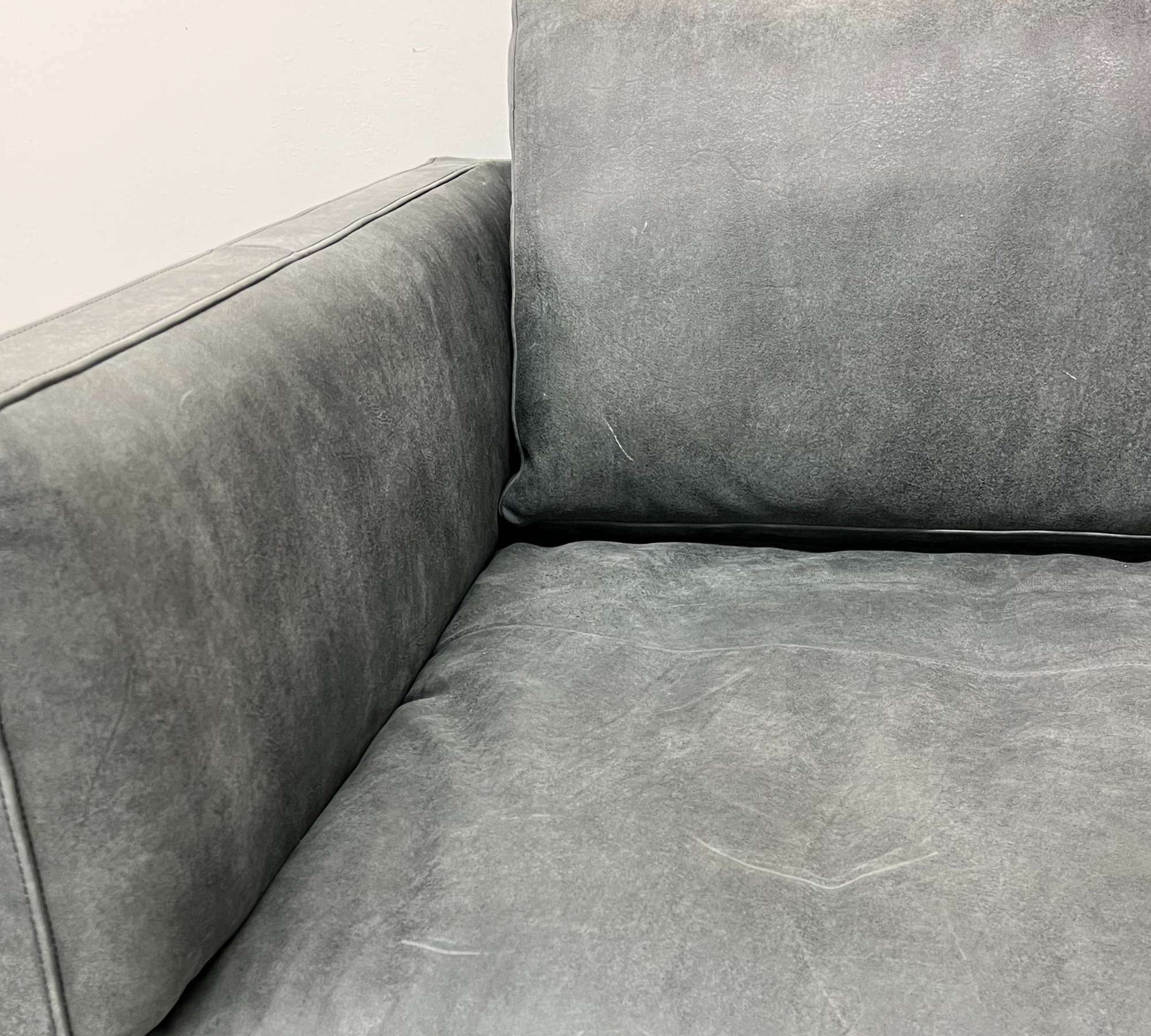 Slender Sofa 2-Sitzer Leder Grau 6