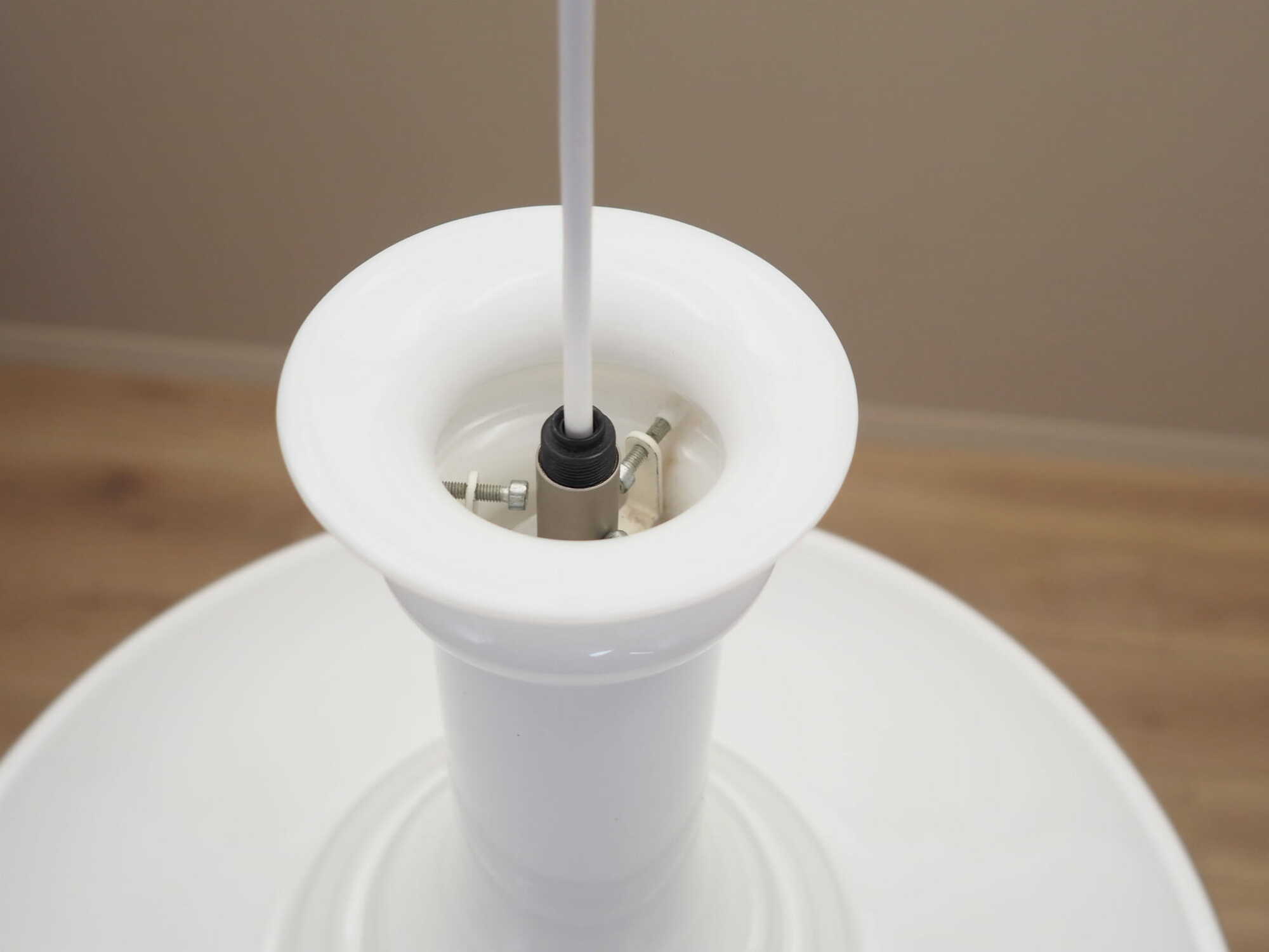 Pendant lamp glass white 1970s 4