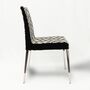 King Chair Stuhl Textil Metall Schwarz Gemustert 1