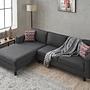 Kale Sofa Chaise Lounge Left Anthracite 2