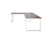 Corner desk wood decor grey white 180 x 180 cm 5