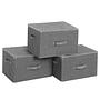 Storage box Rulls set of 3 mixed fabric grey 0