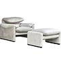 Vintage Maralunga Lounge Chair & Ottoman V. Magistretti Grau 0