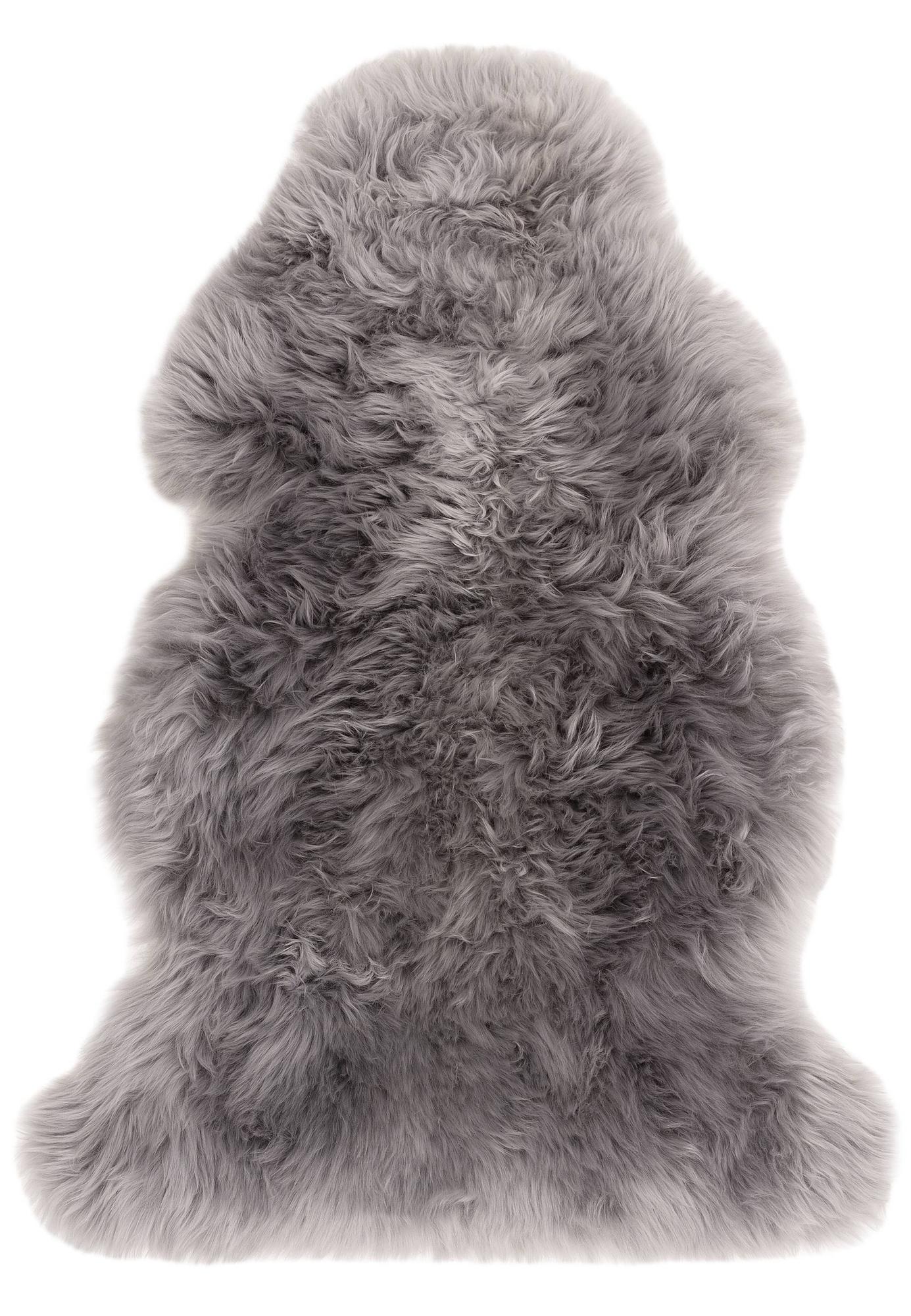 Sheepskin Teppich Schaffell Grau 60x90cm 0
