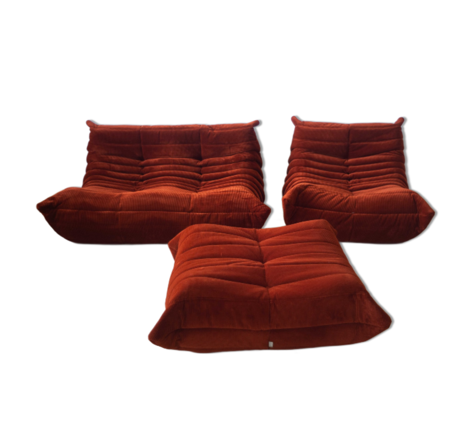 Togo Lounge Set 3-pc. Cord Orange 0