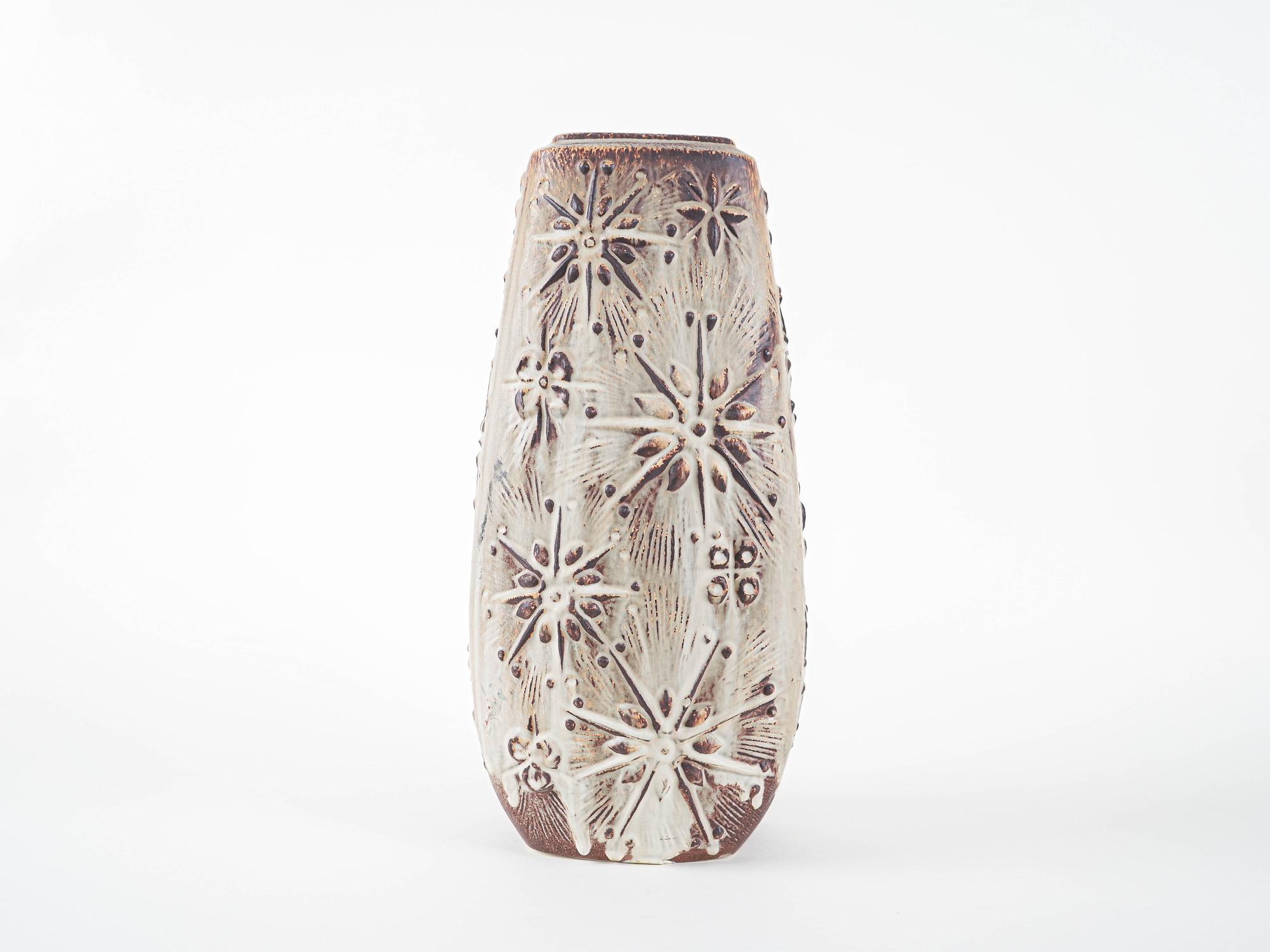 Ceramic Vase Beige 1960s 8