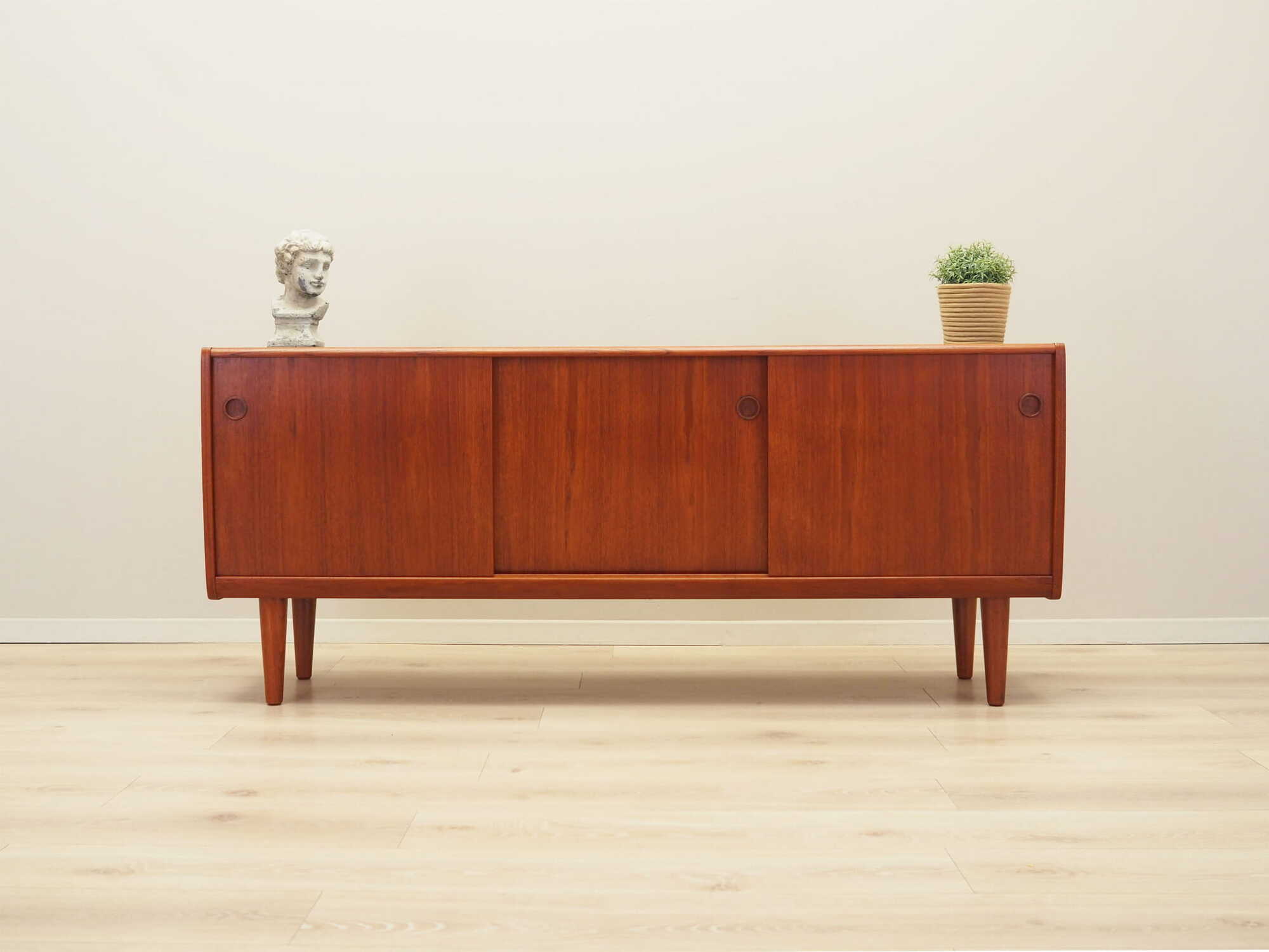 Vintage Sideboard Teakholz Braun 1970er Jahre 1