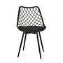 Begio S Shell chair with seat cushion Black 6