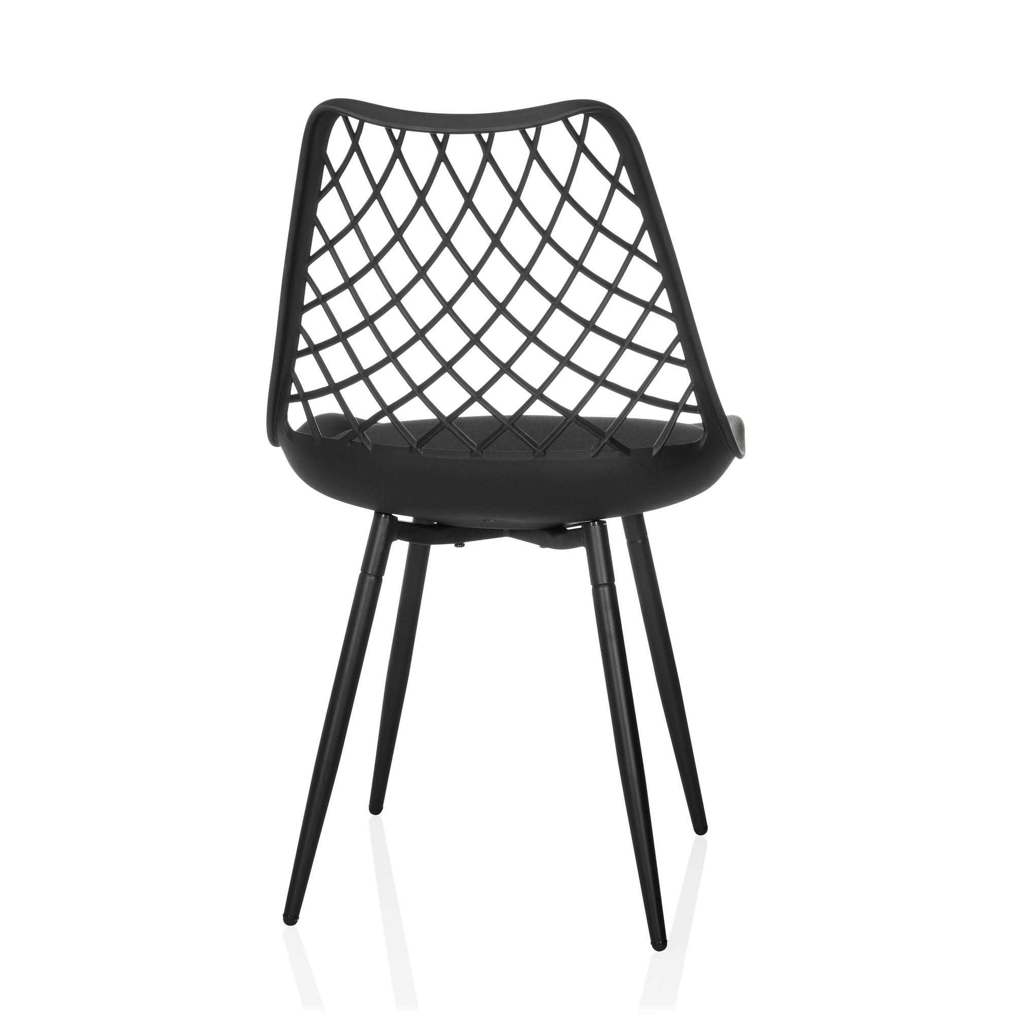 Begio S Shell chair with seat cushion Black 6