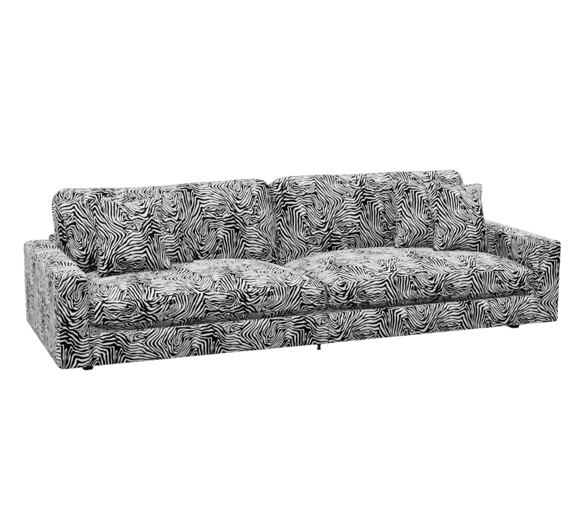 Valen Sofa XL Zebra Print mit Kissen 0