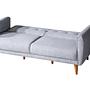 Aria Schlafsofa Set Holzfurnier Grau 6