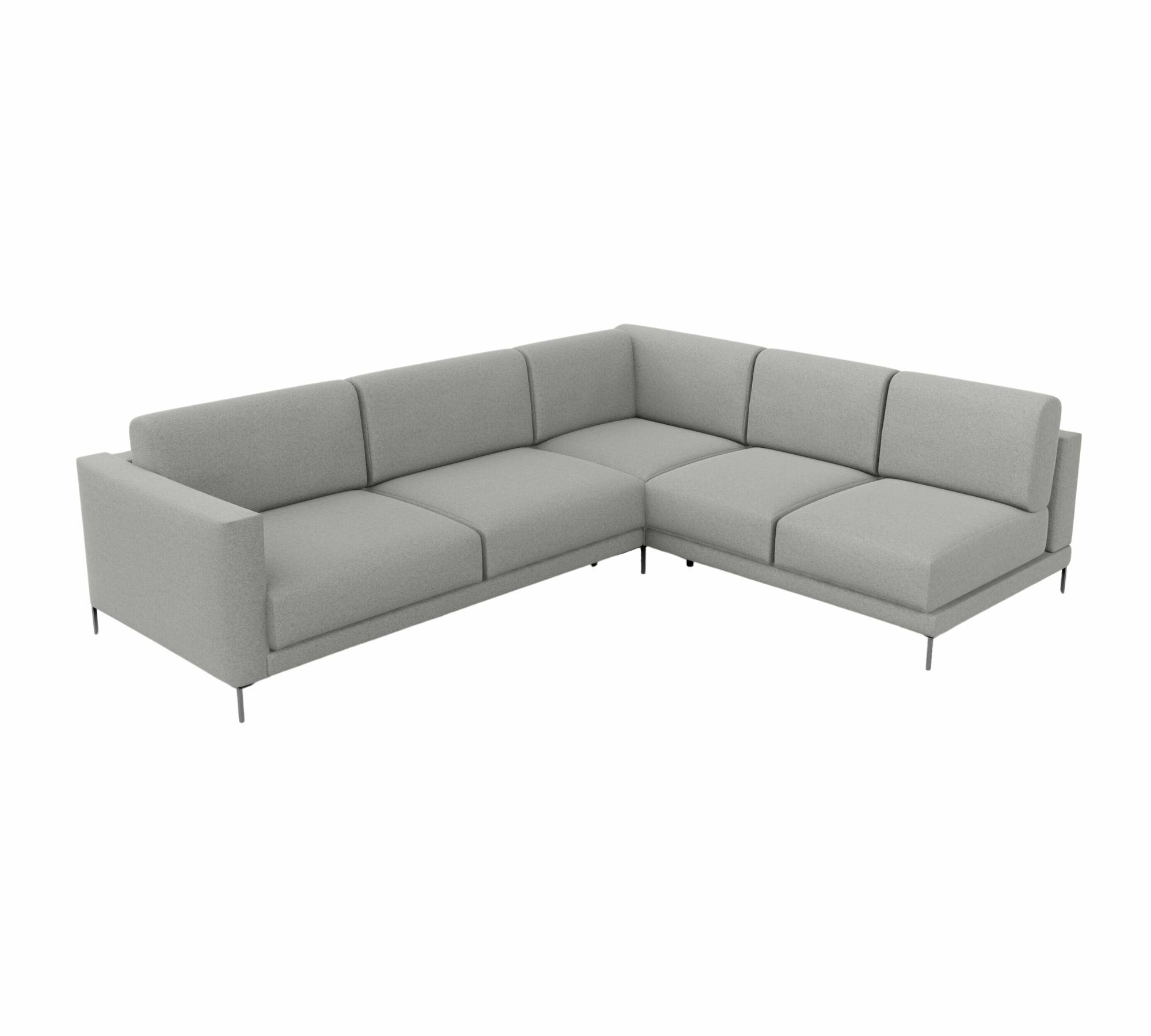 Tyme Ecksofa 4-Sitzer Feingewebe Schiefergrau 2