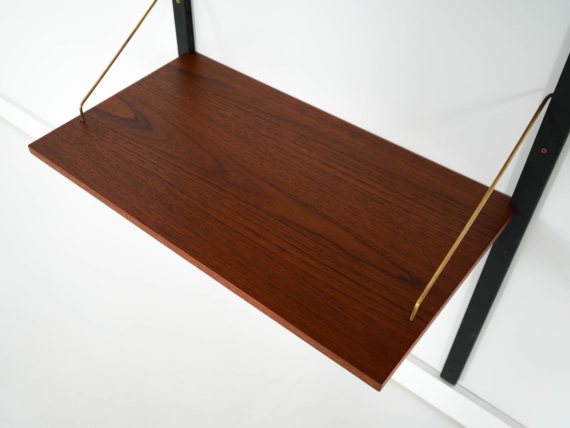 Teak wall unit PS System Brown 1960s 6