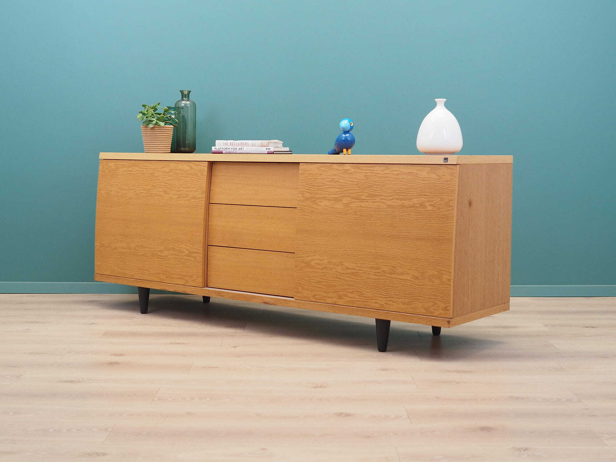 Vintage Sideboard Holz Beige 1990er Jahre 3