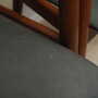 4x Vintage Chair Teak Wood Leather Gray 1960s 5