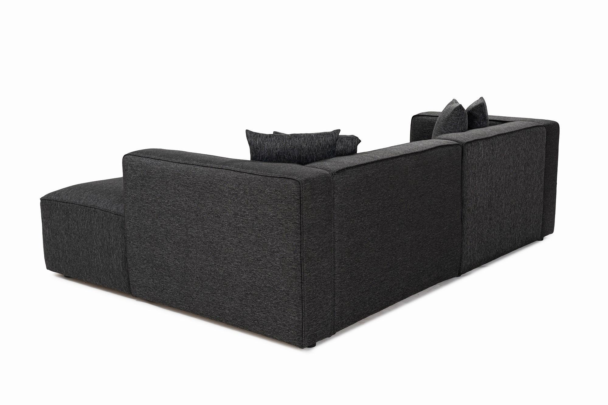 Mora Ecksofa Links Schwarzgrau 5