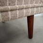 Vintage Chair Teak Wood Textile Grey 1970s 7