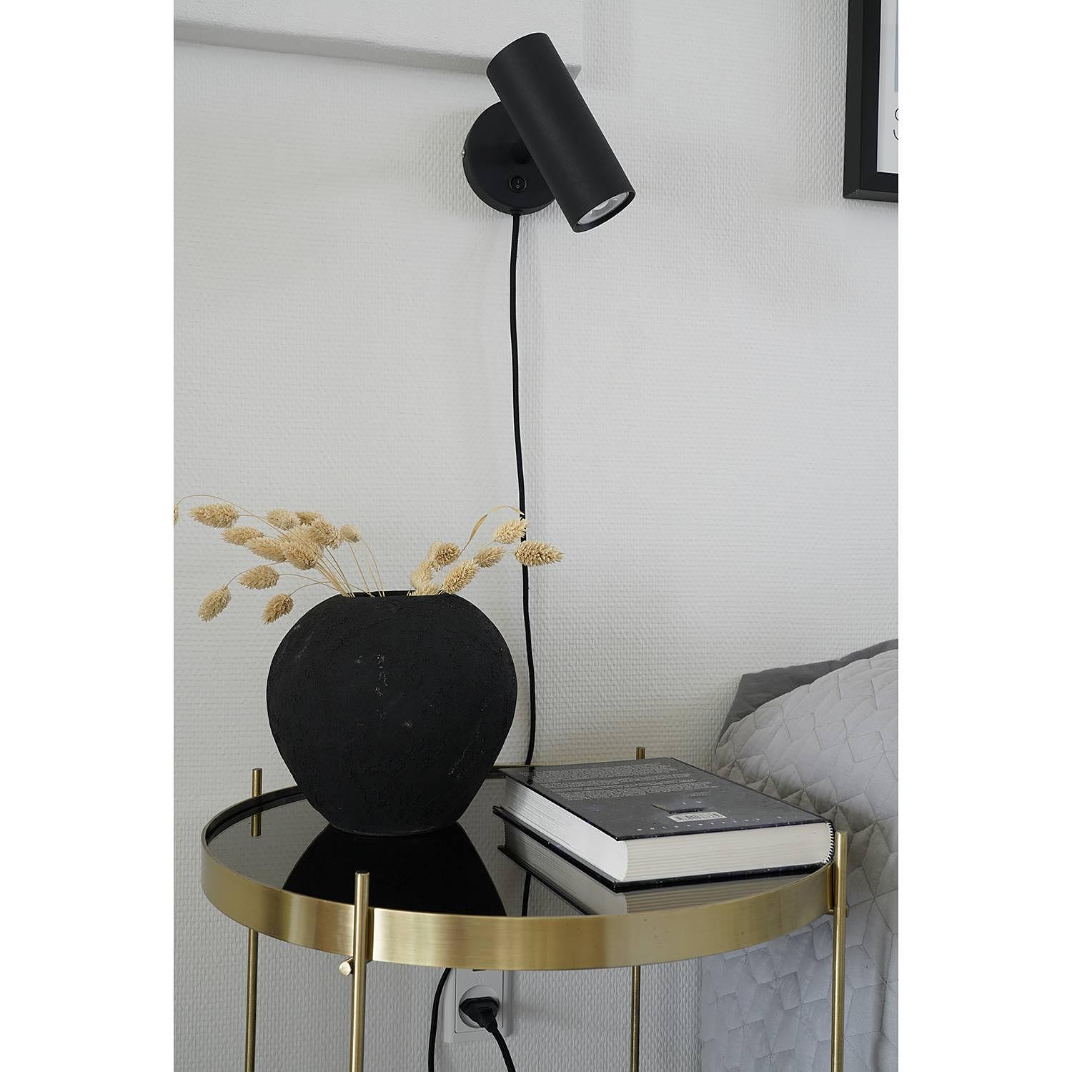 Wall lamp Paris Steel 1-bulb Black 3