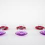 Glass Cup Set Multicolored 1970s 2