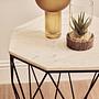 Shalimar Side Table Stainless Steel Marble 46cm 3