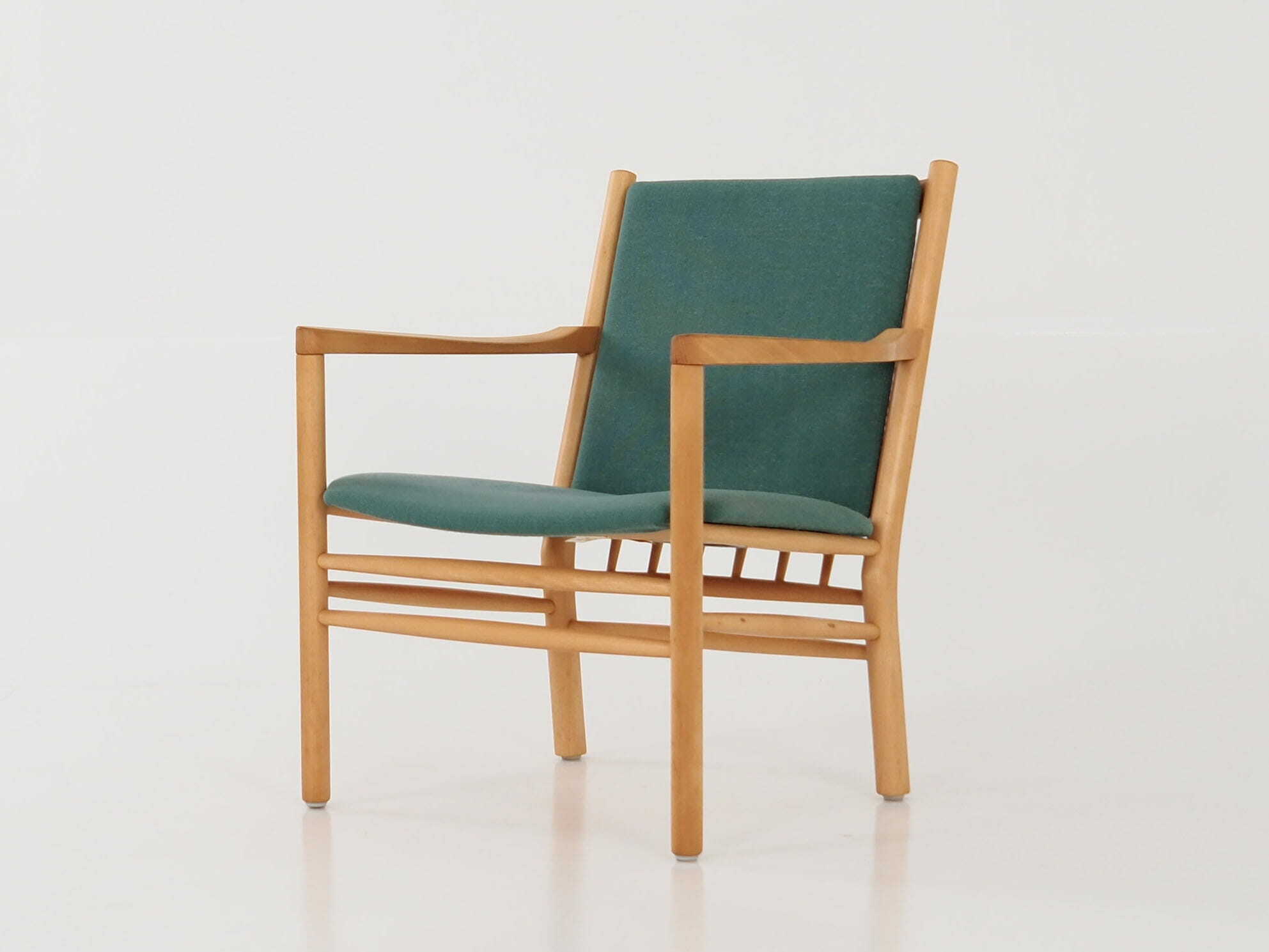 Vintage Stuhl Buchenholz Grün 1970er Jahre 2