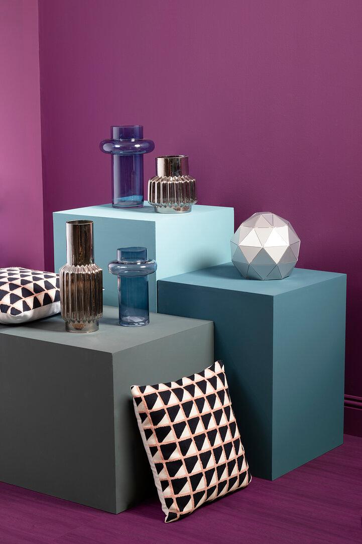 Cabrina Kleiner Vase Glas Blau 2